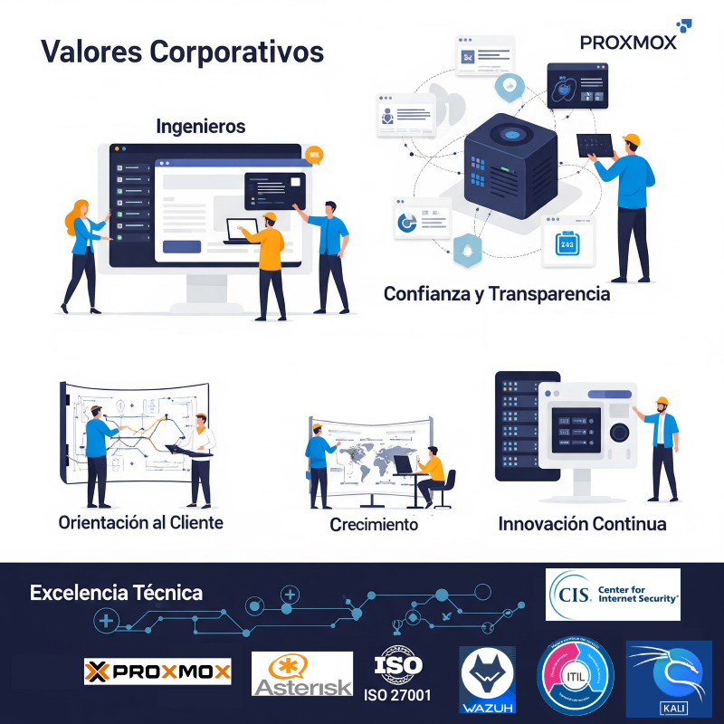 Infografía de valores corporativos